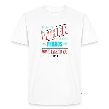 Quote Editor Funny Quote Costume Blogging Books - Men's Premium Organic T-Shirt - white - Front - Nico (187cm)