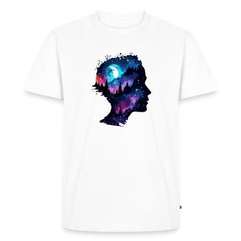Silhouette / Forest / Portrait / Trees / Person - Men's Premium Organic T-Shirt - white - Front - Nico (187cm)