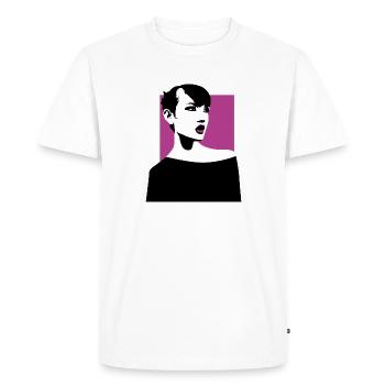 fille - T-shirt Premium bio Homme - blanc - Devant - Nico (187cm)