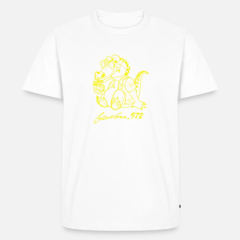 Georges Basic Yellow - Men's Premium Organic T-Shirt - white