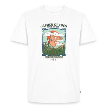 Kranich_Garden of Eden - Men's Premium Organic T-Shirt - white - Front - Nico (187cm)