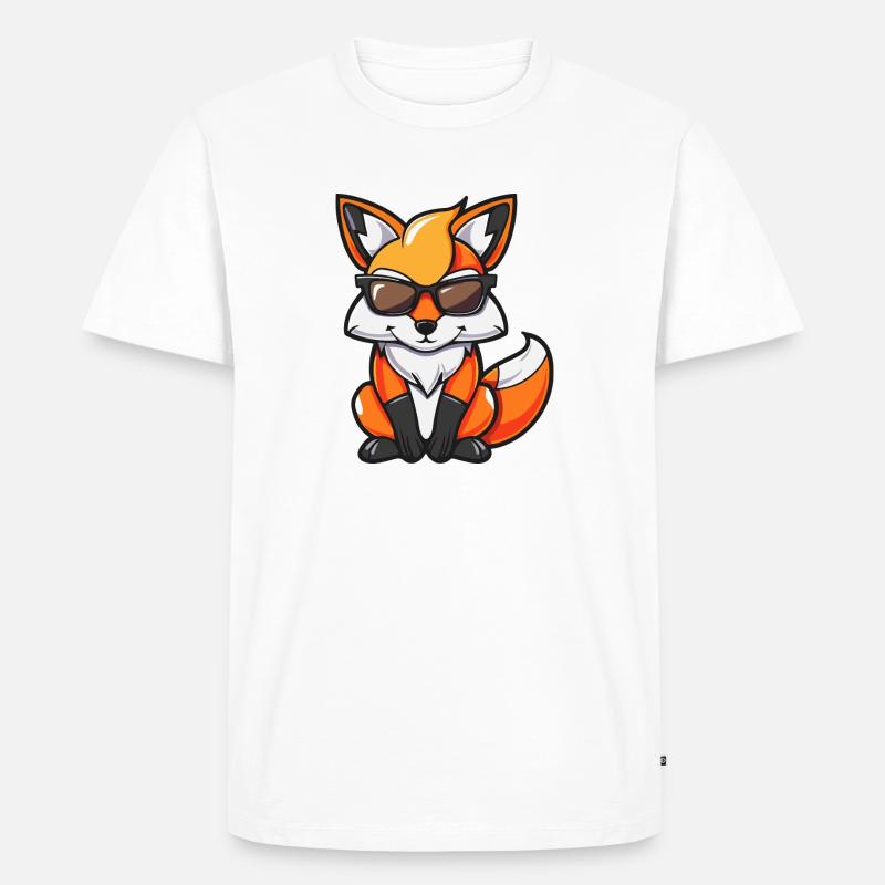 Fuchs Comic Cool - Männer Premium Bio T-Shirt - Weiß