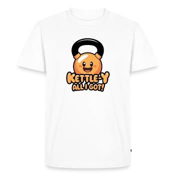Bouilloire-Y Tout ce que j’ai - T-shirt Premium bio Homme - blanc - Devant - Nico (187cm)