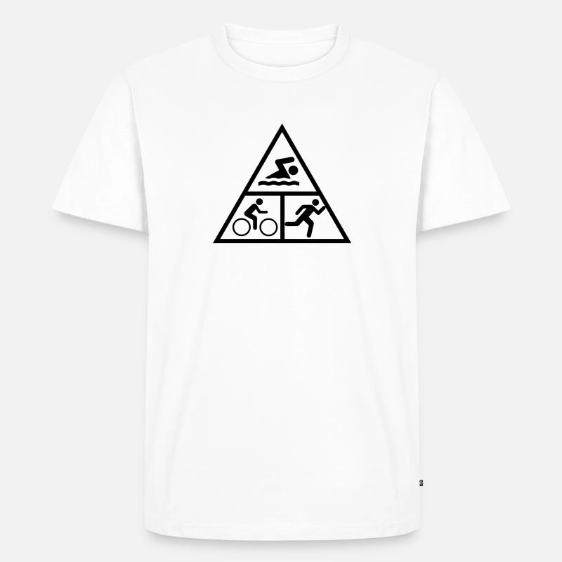Triatlon_v2 - Männer Premium Bio T-Shirt - Weiß