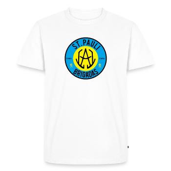 St. Pauli Brigadas - Männer Premium Bio T-Shirt - Weiß - Vorne - Nico (187cm)