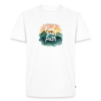 L’inspiration et la nature dans la conception de l’aquarelle - T-shirt Premium bio Homme - blanc - Devant - Nico (187cm)