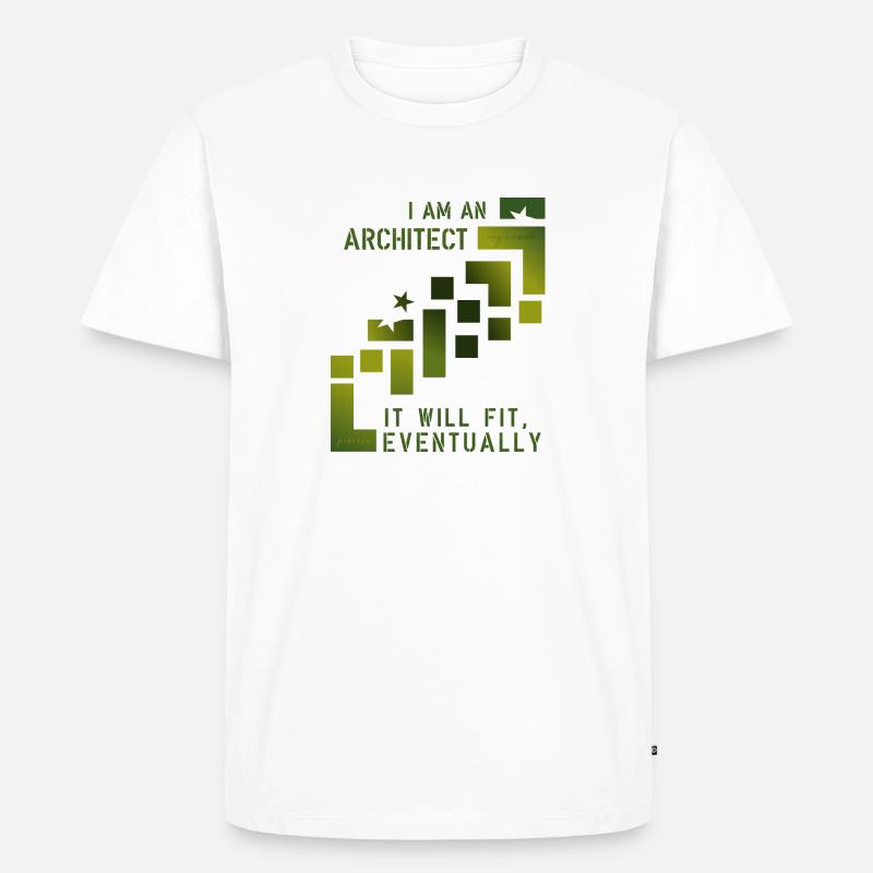 Architect - Männer Premium Bio T-Shirt - Weiß