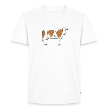 Vache 2 - T-shirt Premium bio Homme - blanc - Devant - Nico (187cm)