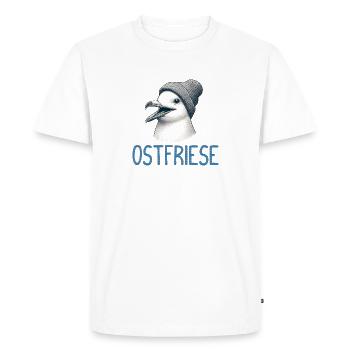 Moin Bird Seagull East Frisian North Sea Coast Baltic Sea - Men's Premium Organic T-Shirt - white - Front - Nico (187cm)