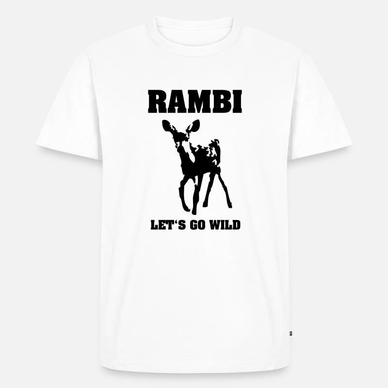 RAMBI II - Männer Premium Bio T-Shirt - Weiß