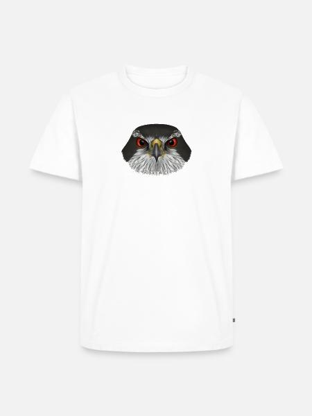 Goshawk Habicht Greifvogel - Männer Premium Bio T-Shirt - Weiß