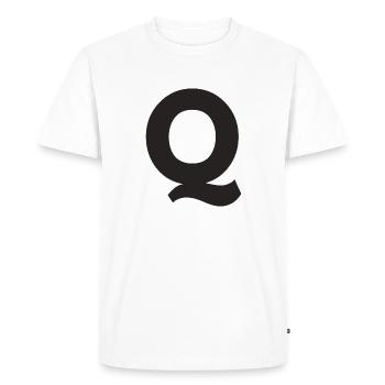 Q - T-shirt Premium bio Homme - blanc - Devant - Nico (187cm)