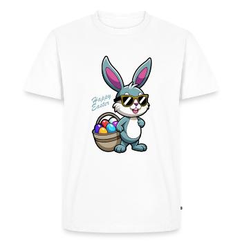 Happy Easter - Easter Bunny - Easter Egg - Gift - Men's Premium Organic T-Shirt - white - Front - Nico (187cm)