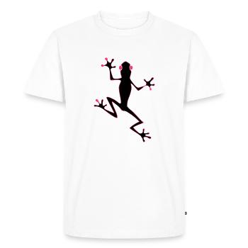 grenouille pinkblack - T-shirt Premium bio Homme - blanc - Devant - Nico (187cm)