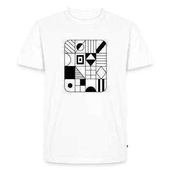 Abstract graphic pattern in raster / pattern - Men's Premium Organic T-Shirt - white - Front - Nico (187cm)