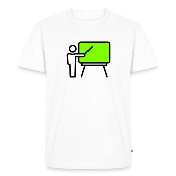 Enseignant - T-shirt Premium bio Homme - blanc - Devant - Nico (187cm)
