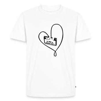 i_love_music_a - T-shirt Premium bio Homme - blanc - Devant - Nico (187cm)