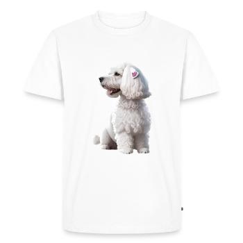 Caniche - T-shirt Premium bio Homme - blanc - Devant - Nico (187cm)