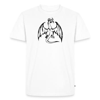 Dragon 002 - T-shirt Premium bio Homme - blanc - Devant - Nico (187cm)