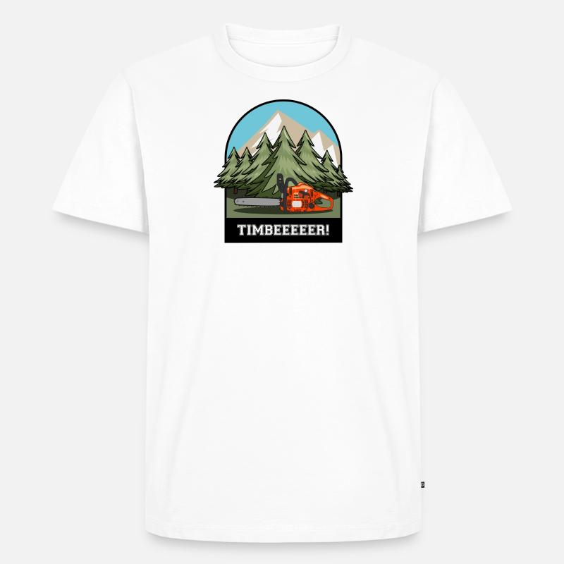 Timbeeeer! - Männer Premium Bio T-Shirt - Weiß
