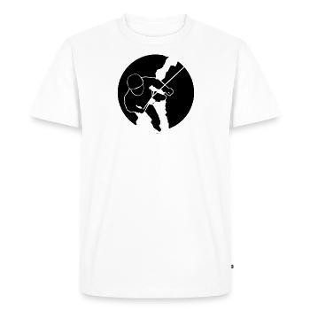 Spéléologie exploration grottes spéléologue grimpe - T-shirt Premium bio Homme - blanc - Devant - Nico (187cm)