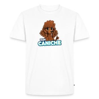 Caniche - Rouge - T-shirt Premium bio Homme - blanc - Devant - Nico (187cm)
