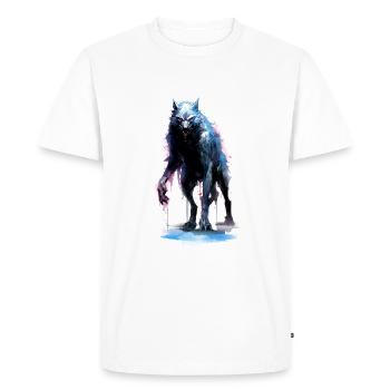 Scary wolf - Men's Premium Organic T-Shirt - white - Front - Nico (187cm)
