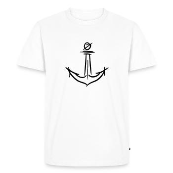 Dessin d’ancrage. Marine. Icônes maritimes/navires. - T-shirt Premium bio Homme - blanc - Devant - Nico (187cm)