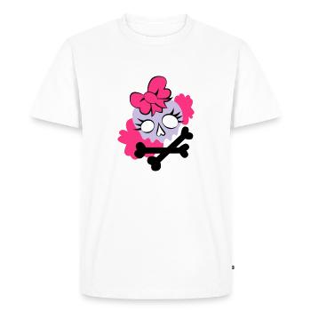 Tête de mort girly - T-shirt Premium bio Homme - blanc - Devant - Nico (187cm)