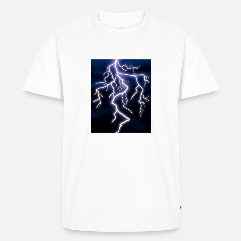 Blitz - Männer Premium Bio T-Shirt - Weiß
