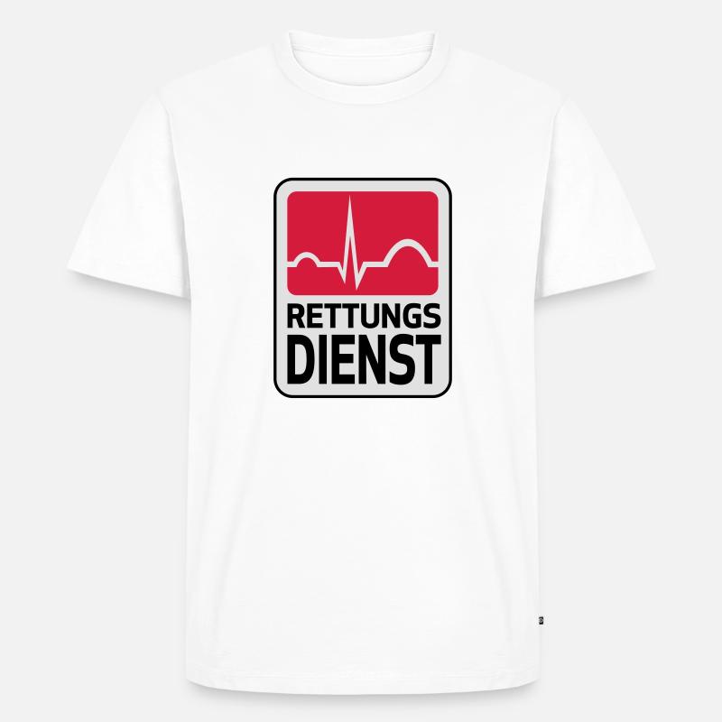 Rettungsdienst - Männer Premium Bio T-Shirt - Weiß