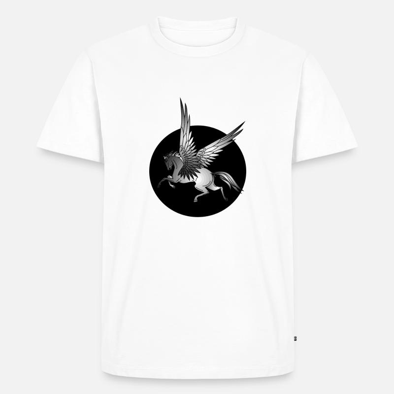 Pegasus - Männer Premium Bio T-Shirt - Weiß