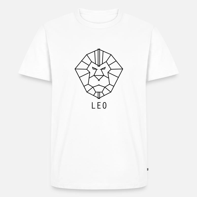 Löwe - Männer Premium Bio T-Shirt - Weiß
