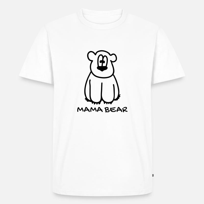 Mama bear - Männer Premium Bio T-Shirt - Weiß