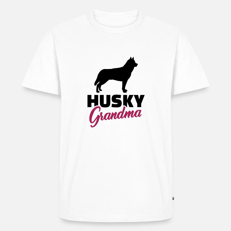 Husky - Männer Premium Bio T-Shirt - Weiß