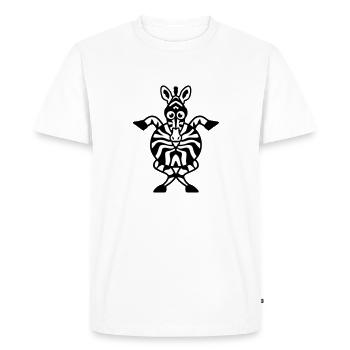 zebre dessin cartoon animaux - T-shirt Premium bio Homme - blanc - Devant - Nico (187cm)