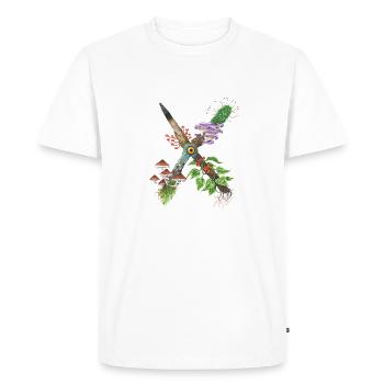 X-tinction / champignons - T-shirt Premium bio Homme - blanc - Devant - Nico (187cm)