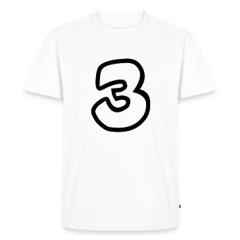 3 - T-shirt Premium bio Homme - blanc - Devant - Nico (187cm)