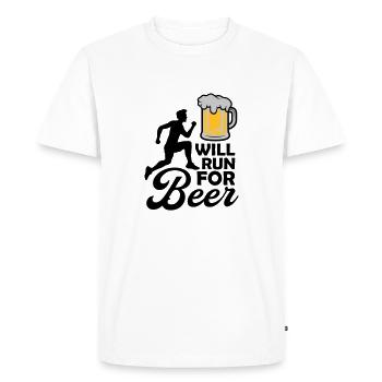 Exécutera de la bière - T-shirt Premium bio Homme - blanc - Devant - Nico (187cm)