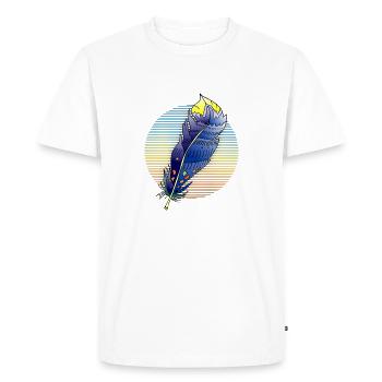 Feather - Men's Premium Organic T-Shirt - white - Front - Nico (187cm)