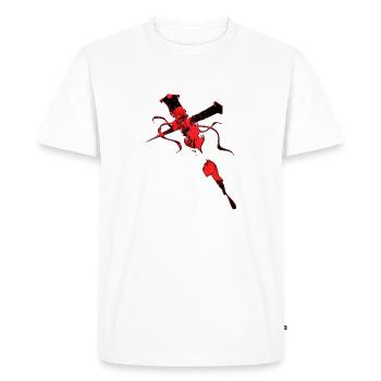 Élément de tatouage vectoriel tatouage tribal tatouages - T-shirt Premium bio Homme - blanc - Devant - Nico (187cm)