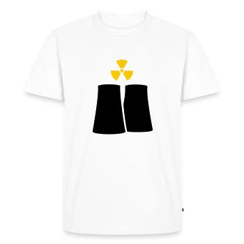 Centrale nucléaire (2c) - T-shirt Premium bio Homme - blanc - Devant - Nico (187cm)