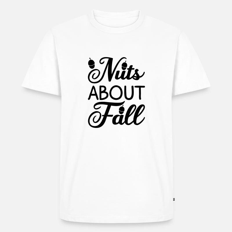 21 nuts about fall - Männer Premium Bio T-Shirt - Weiß