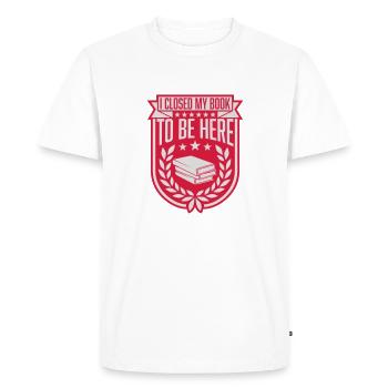 I closed my book - Men's Premium Organic T-Shirt - white - Front - Nico (187cm)
