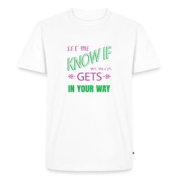 gift movies fun modern funny sayings present idea - Men's Premium Organic T-Shirt - white - Front - Nico (187cm)