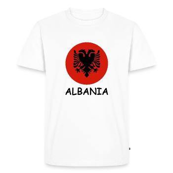 Albania - Men's Premium Organic T-Shirt - white - Front - Nico (187cm)