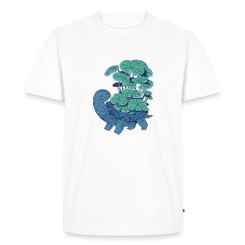 T-shirt mythique de tortue d’eau élémentaire - T-shirt Premium bio Homme - blanc - Devant - Nico (187cm)