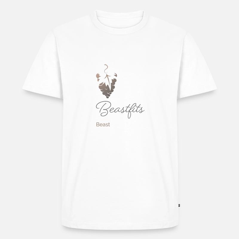Beastfit Basic - Männer Premium Bio T-Shirt - Weiß