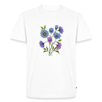 Fleur - T-shirt Premium bio Homme - blanc - Devant - Nico (187cm)