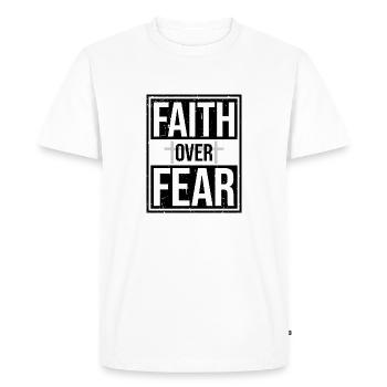 La foi plutôt que la peur Glaube über Furcht Liebe Jesus - T-shirt Premium bio Homme - blanc - Devant - Nico (187cm)
